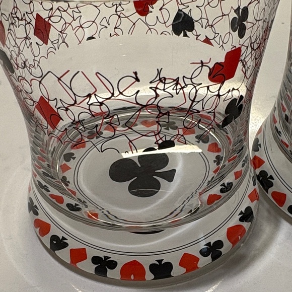 Playing Card Themed Glass Tumblers vs - Picture 3 of 5